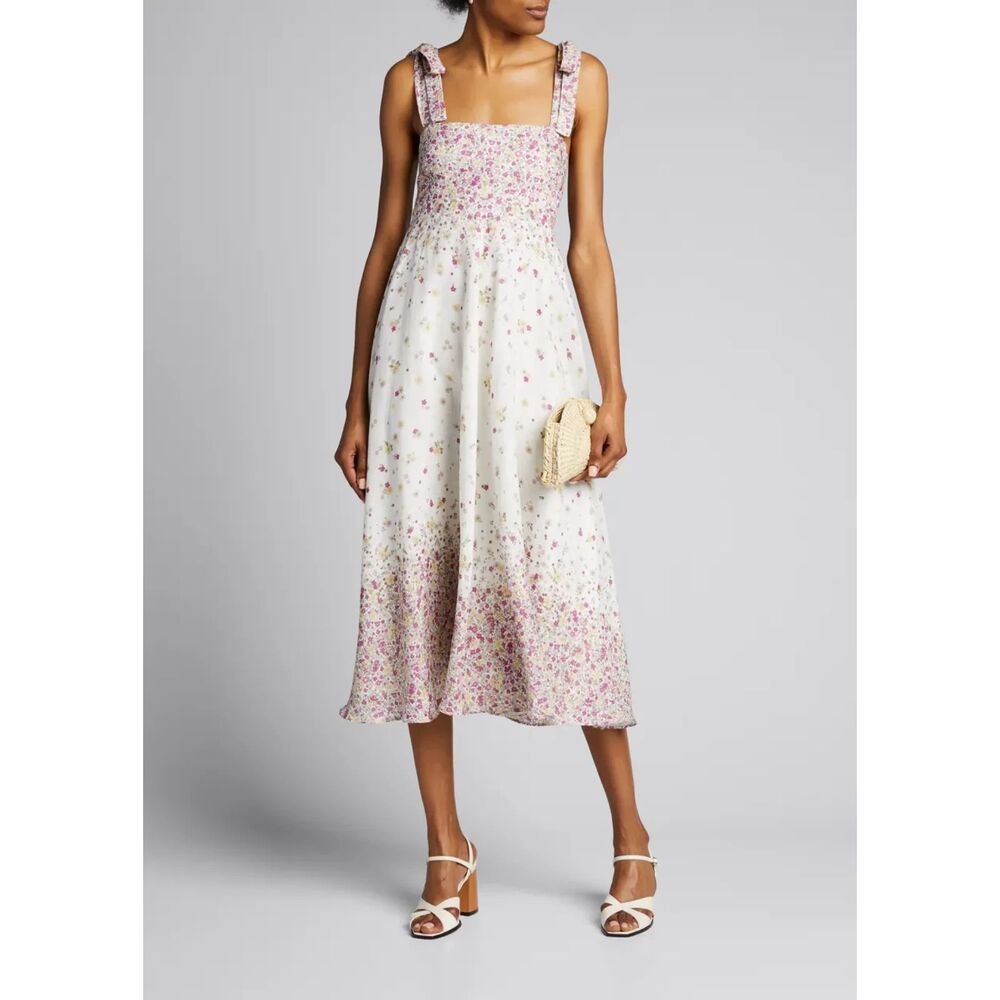Zimmermann Carnaby Tie-Shoulder Midi Dress Zim 0 / US 4. white - Picture 4 of 15